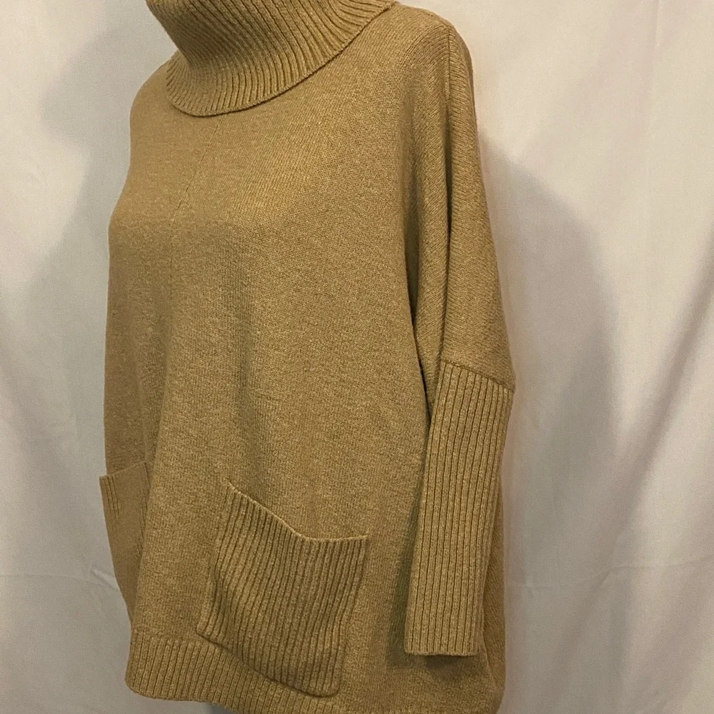 LOFT Camel Cowl Neck Sweater - Picture 4 of 8